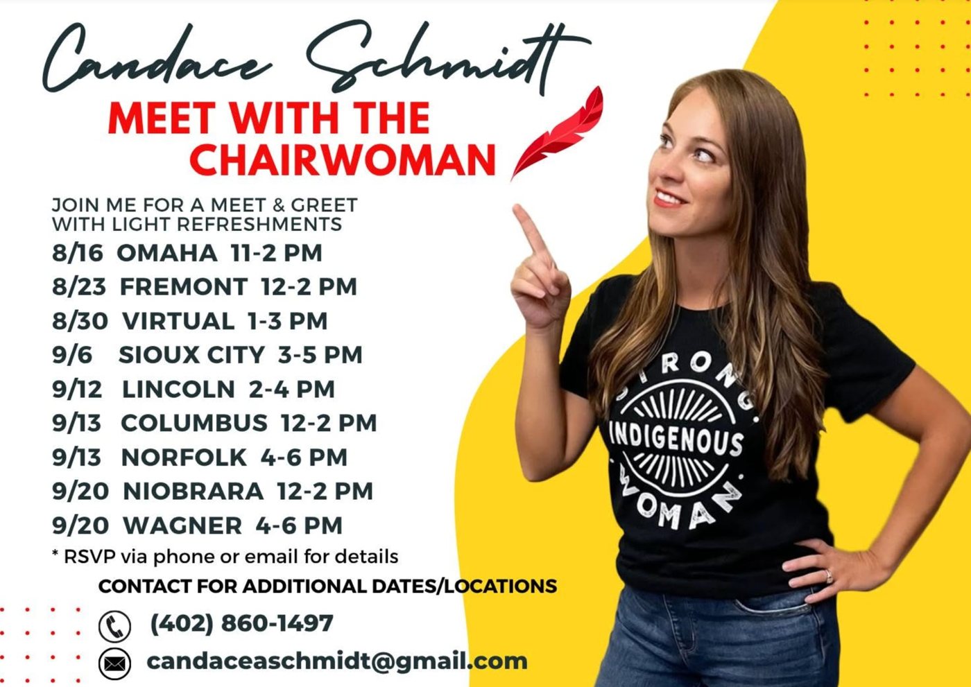 Meet with the Chairwoman — meet and greet flyer